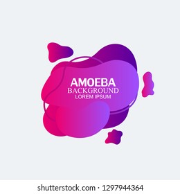 amoeba liquid label with gradient color
