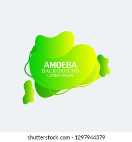 amoeba liquid label with gradient color