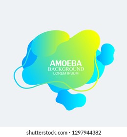 amoeba liquid label with gradient color