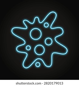 Amoeba neon icon. Vector illustration.