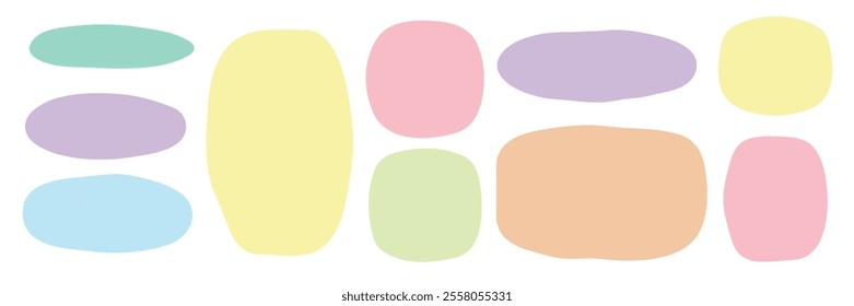  Amoeba, organic bubble liquid. Irregular shapes varios form. Vector illustration