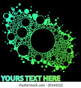 amoeba-style composition vector background in green