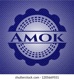 Amok emblem with jean texture
