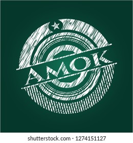 Amok on chalkboard