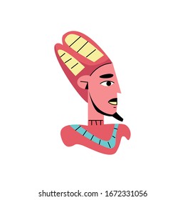 amon Egyptian god character isolated icon vector illustration design