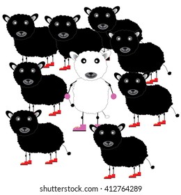 Among black sheep and white sheep
