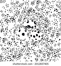 Among the many small spots and dots, three bulges have formed.