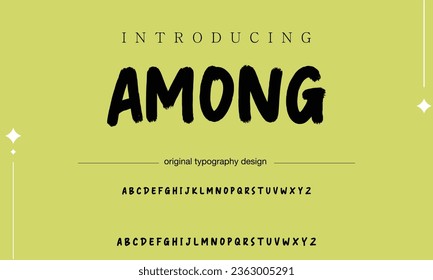 Among Sport Modern Italic Alphabet Font. Typography urban style fonts for technology, digital, movie logo design. vector illustration