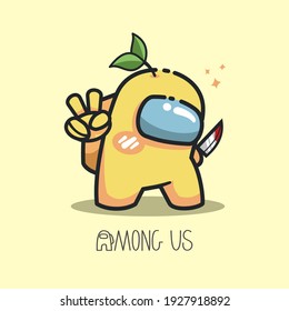 Among Us The Game Character Cute Cartoon Illustration