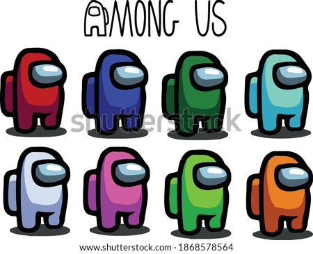 among us illustration color collection