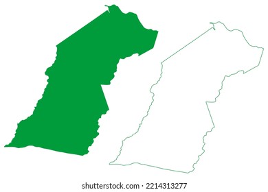 Amontada municipality (Ceará state, Municipalities of Brazil, Federative Republic of Brazil) map vector illustration, scribble sketch Amontada map