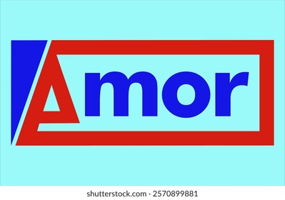 AMOR logo vector for affection product symbol