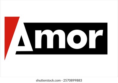 AMOR logo vector for affection product symbol