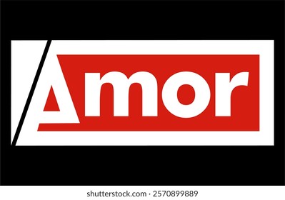 AMOR logo vector for affection product symbol