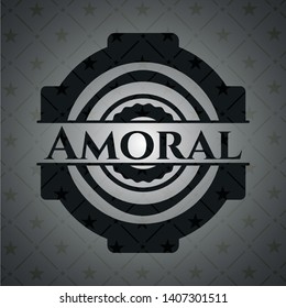Amoral retro style black emblem. Vector Illustration. Detailed.
