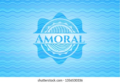 Amoral water wave badge.