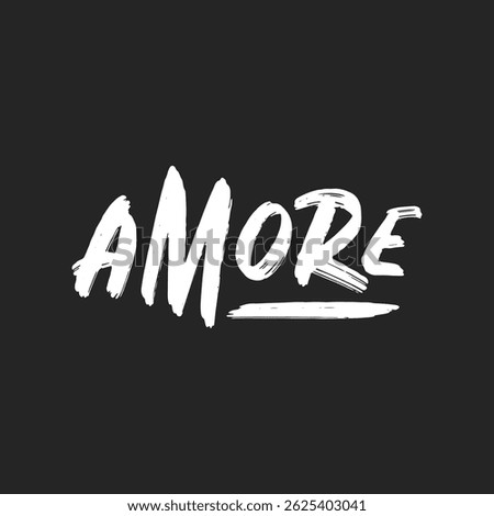Amore Brush Typography Design For T Shirt