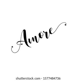 Amore- Calligraphy text. Good for home decor, greeting card, poster , banner, textile print, and gift.