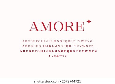 Amore elegant minimalistic vector  font