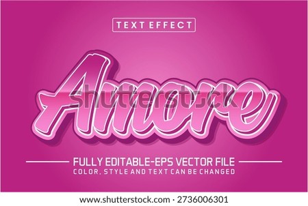 Amore font Text effect editable