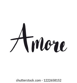 Amore Italian typography style vector