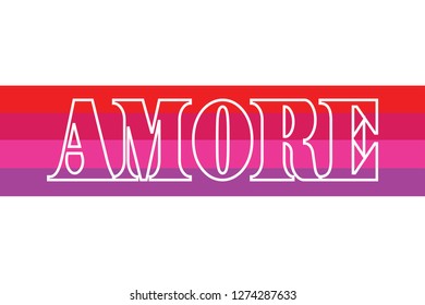 Amore slogan graphic