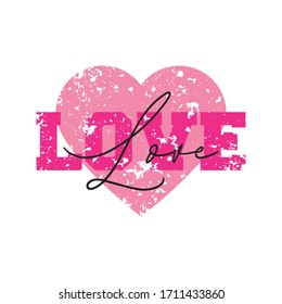 Amore slogan graphic vector print lettering for t shirt print design