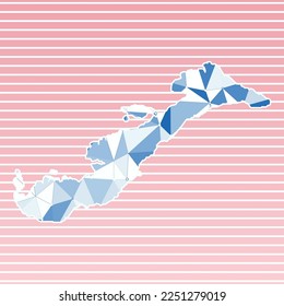 Ilustración vectorial de Amorgos. Diseño de Amorgos sobre fondo de rayas degradadas. Tecnología, internet, red, concepto de telecomunicaciones. Ilustración vectorial cautivadora.