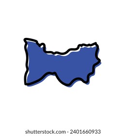Mapa vectorial de la región de Amoron'i Mania en Madagascar.
