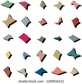 Amorphous abstract 2D shapes in loose,  airy grid structure