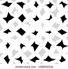 Amorphous abstract 2D shapes in loose,  airy grid structure