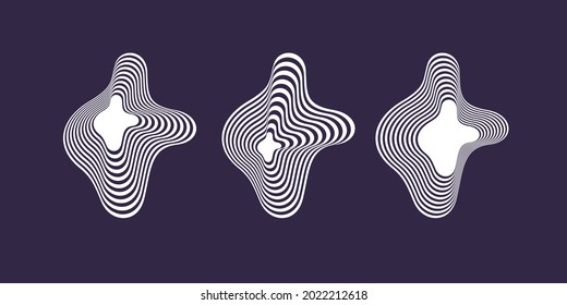 The amorphous element with the effect of visual distortion. Vector illustration.