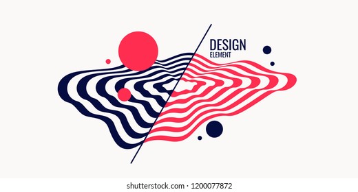 The amorphous elements with the effect of visual distortion. Vector illustration