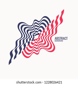 The amorphous elements with the effect of visual distortion. Vector illustration