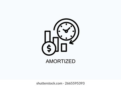 Amortized Icon Or Logo Isolated Vector Illustration