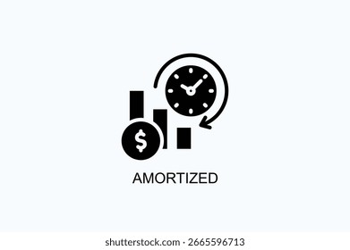 Amortized Icon Or Logo Isolated Vector Illustration
