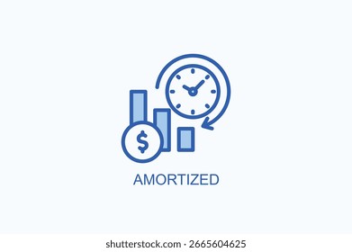Amortized Icon Or Logo Isolated Vector Illustration