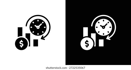 Amortized Icon Set Black And White