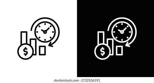 Amortized Icon Set Black And White