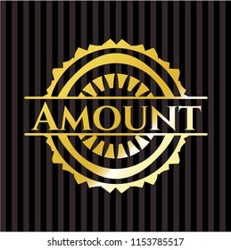 Amount golden badge or emblem