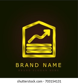 Amount golden metallic logo