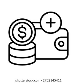 Amount Icon Outline Style Design