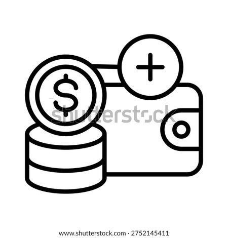 Amount Icon Outline Style Design