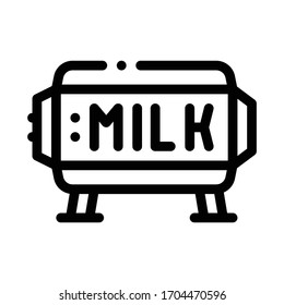 amount of milk in tank icon vector. amount of milk in tank sign. isolated contour symbol illustration