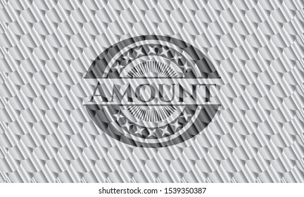 Amount silver emblem. Scales pattern. Vector Illustration. Detailed.