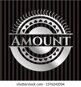 Amount silvery badge or emblem