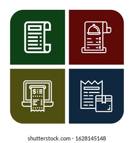amount simple icons set. Contains such icons as Receipt, can be used for web, mobile and logo