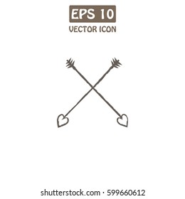 Amour Arrows Vector Icon.  