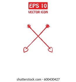 Amour Arrows Vector Icon.