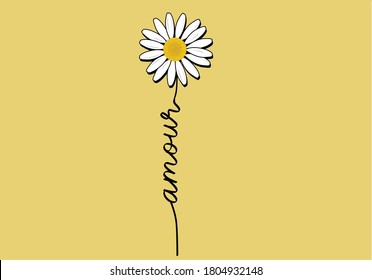 amour awesome  daisy lettering design choose happy margarita lettering decorative fashion style trend spring summer print pattern positive quote,stationery,motivational,inspiration rope 